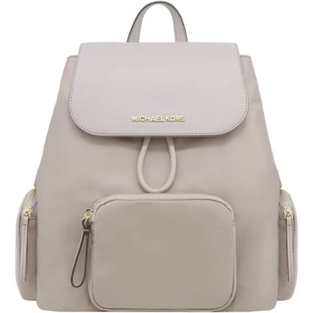 Michael Kors Abbey Large Cargo Backpack in Cement NWT